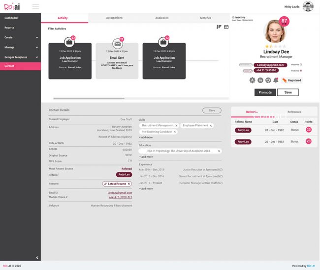 Marketing And Process Automation Software For The Recruitment Industry Roi Ai